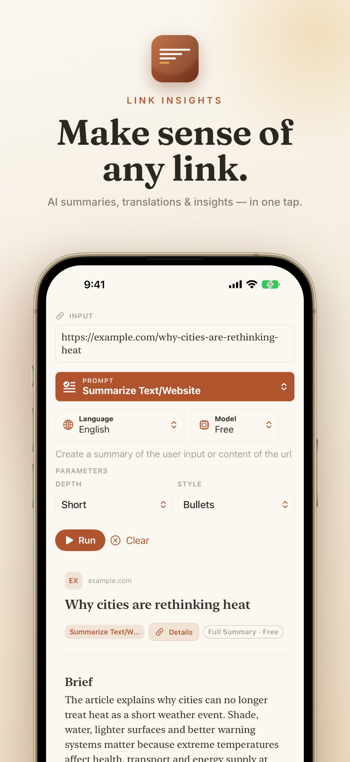 Link Insights screenshot 2