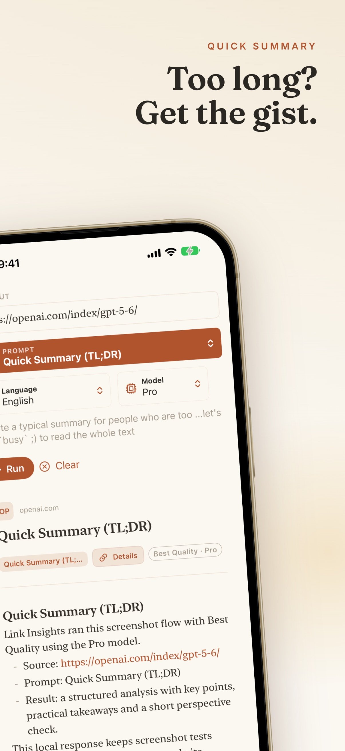 Link Insights screenshot 12