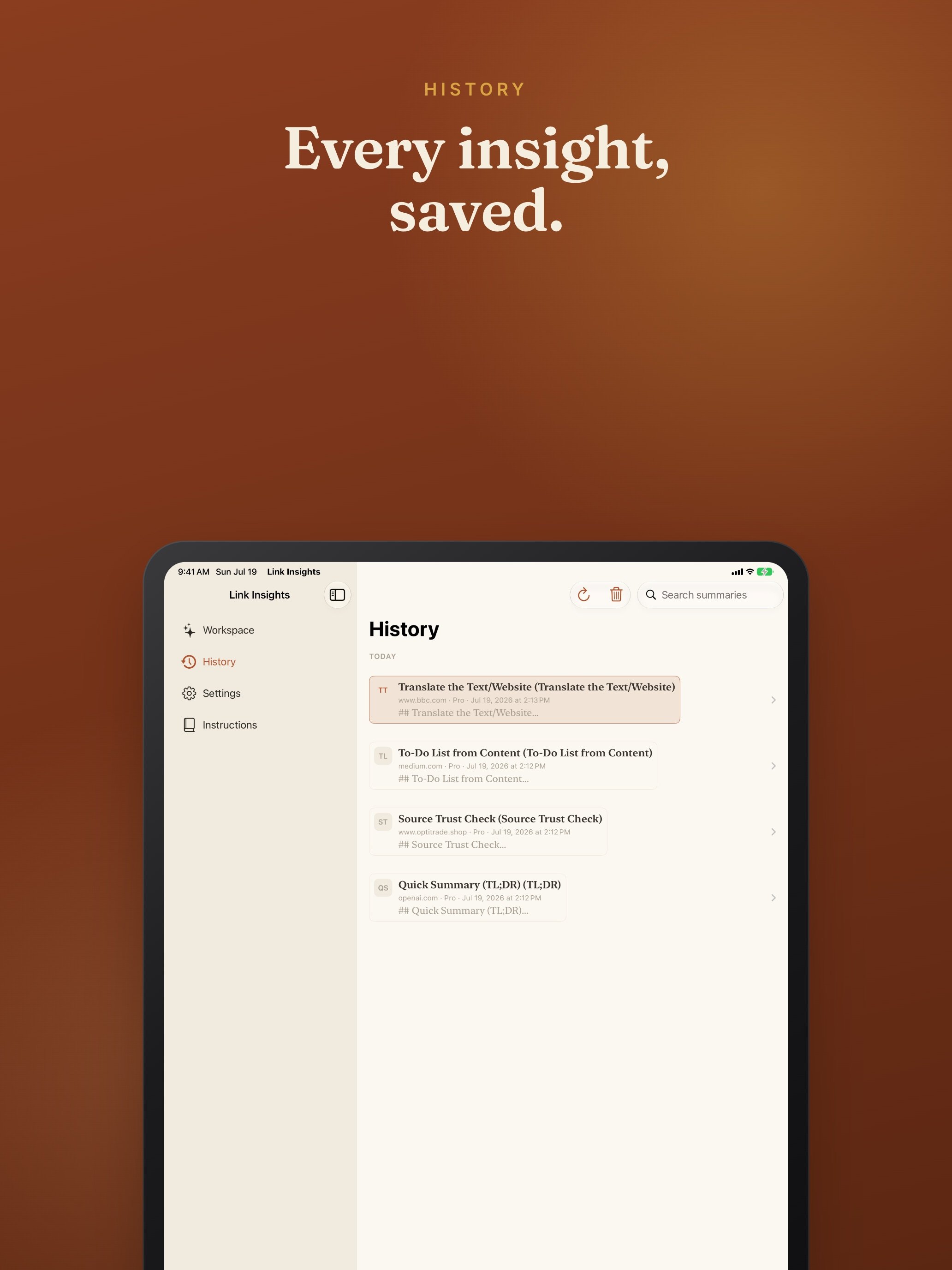 Link Insights screenshot 35
