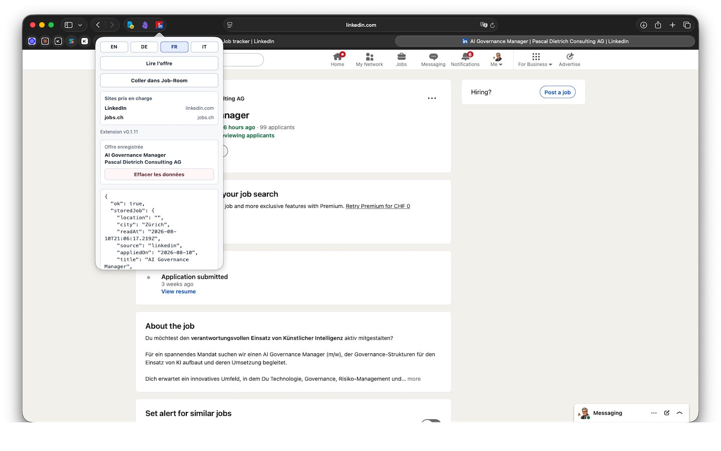 Jobroom Helper Safari Extension (iOS & macOS) screenshot 1